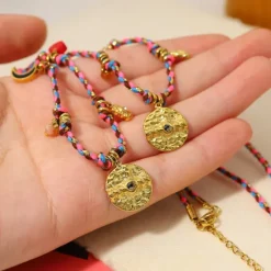 Online 1PC Necklace For Women's Street Daily Alloy Retro Coin Women Trendy Jewelry