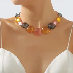 1PC Necklace For Women's Street Daily Alloy Retro Women Trendy Jewelry