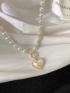 1PC Pendant Necklace For Women's Wedding Party Evening Gift Alloy Classic Heart Women Trendy Jewelry