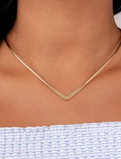 New 1PC V-Shaped Choker Necklace For Women's Party Evening Daily Alloy Women Trendy Jewelry