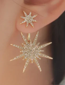 Clearance 1PC Women's Earrings Chic & Modern Party Star Earring / Wedding / Gold / Silver / Fall / Winter Women Trendy Jewelry