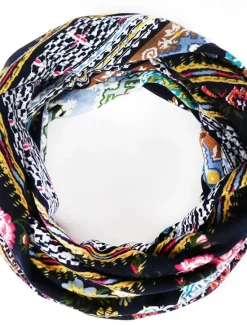 New 1pcs Bohemia Soft Flower Print Beanie Hat Thin Style Comfortable Cap Circumference 56-58CM Women Hats