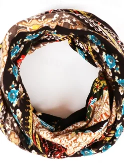 New 1pcs Bohemia Soft Flower Print Beanie Hat Thin Style Comfortable Cap Circumference 56-58CM Women Hats
