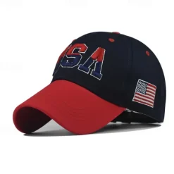 Best 1pcs High Quality American Flag Cotton Baseball Cap For Men Embroidery USA Snapback Hat for Men&Women Fashion Trucker Hat Women Hats