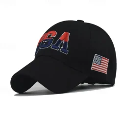 Best 1pcs High Quality American Flag Cotton Baseball Cap For Men Embroidery USA Snapback Hat for Men&Women Fashion Trucker Hat Women Hats