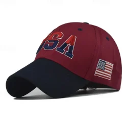 Best 1pcs High Quality American Flag Cotton Baseball Cap For Men Embroidery USA Snapback Hat for Men&Women Fashion Trucker Hat Women Hats