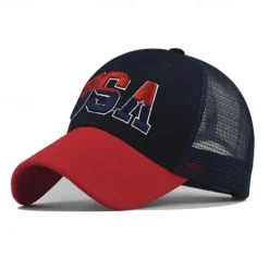 Best 1pcs High Quality American Flag Cotton Baseball Cap For Men Embroidery USA Snapback Hat for Men&Women Fashion Trucker Hat Women Hats