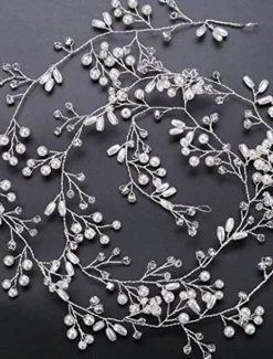 5pcs Keendarmi Bridal Hair Vine Crystal Wedding Head Piece Bride Wedding Hair Vine Hair Accessories for Bridesmaid and Flowergirls Women Accessories