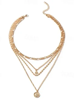 New Pendant Necklace Chrome Women's Elegant Classic Necklace For Daily Women Accessories
