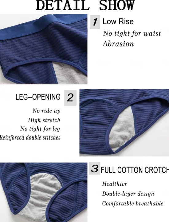 Sale Period Underwear Leak Proof Hipster Cotton Menstrual Panties Women Heavy Flow First Period Starter Kit Briefs Home Outfits Women Lingerie