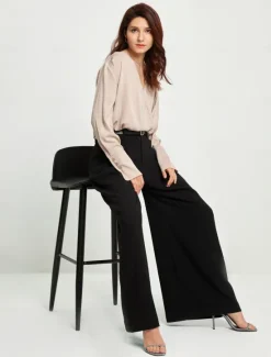 Sale Pleated Straight Full-Length Pants Women Pants
