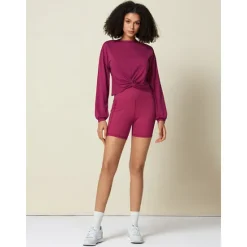 New Reversible Athleisure Long Sleeve Top Women T-Shirts