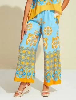 Satin Bohemia Wide Leg Pocket Pants Women Pants