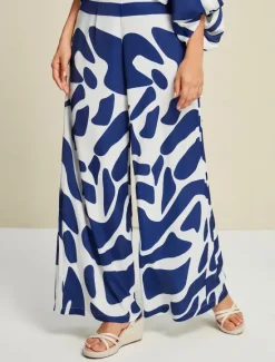Outlet Satin Casual Elegant Wide Leg Pants Women Pants