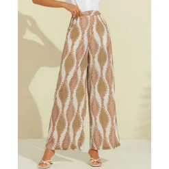 Sale Satin Straight Pocket Full Length Pants Women Pants