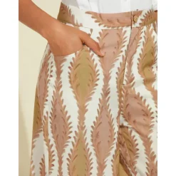 Sale Satin Straight Pocket Full Length Pants Women Pants