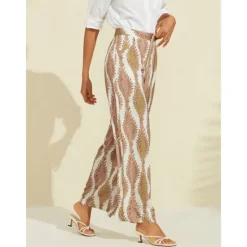 Sale Satin Straight Pocket Full Length Pants Women Pants