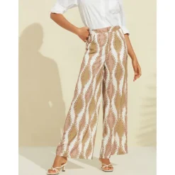 Sale Satin Straight Pocket Full Length Pants Women Pants