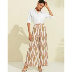 Sale Satin Straight Pocket Full Length Pants Women Pants