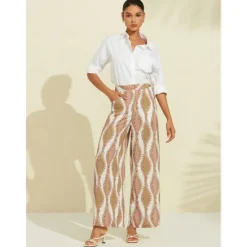 Sale Satin Straight Pocket Full Length Pants Women Pants
