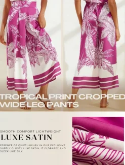 Best Satin Vacation Full Length Trousers Women Pants