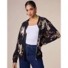 Hot Sequin Crew Neck Bomber Jacket Women Jackets