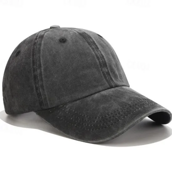 Clearance Solid Spring Summer Washing Cap Women Ponytail Baseball Cap Fashion Hats Men Baseball Cap Cotton Outdoor Simple Vintag Visor Casual Cap Women Hats