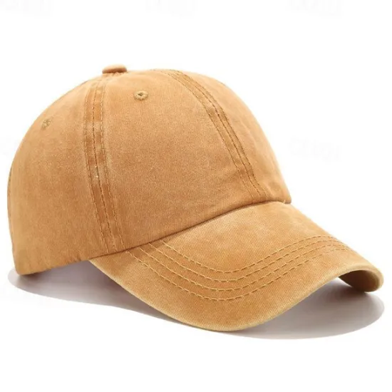 Clearance Solid Spring Summer Washing Cap Women Ponytail Baseball Cap Fashion Hats Men Baseball Cap Cotton Outdoor Simple Vintag Visor Casual Cap Women Hats