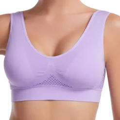 New Sport Bra Yoga Sports Underwear Hollow Mesh Ventilation Holes Large Size No Steel Ring Sports Bra Vest Women Home Outfits Women Lingerie