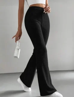 Online Streetwear Simple Full Length High Waist Solid Color Classic Stylish Comfy Breathability Outdoor Micro-elastic Outdoor Casual Black Green Coffee Spring & Fall Regular Fit Women Pants