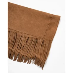 Online Suede Fringed Flare Cuff Sleeve Jacket Women Jackets