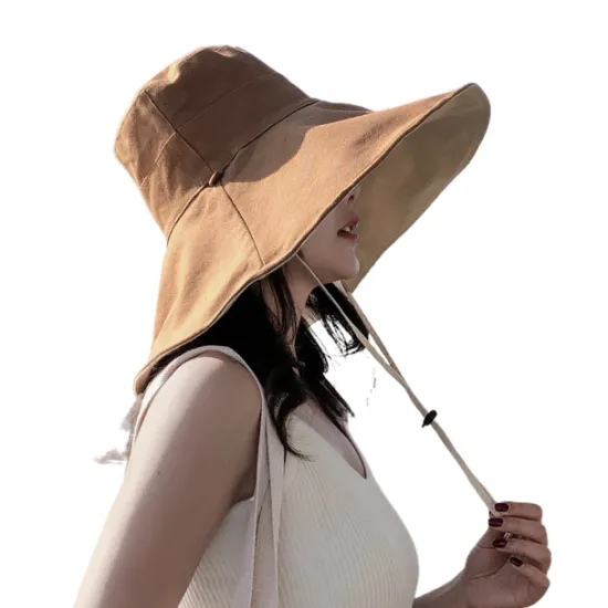 Clearance Sun Hat Hiking Hat Wide Brim Summer Outdoor Sunscreen Breathable Sweat wicking Hat 15cm double-sided khaki + beige 15cm double-sided red + beige 15cm double-sided red + black for Hunting Fishing Beach Women Hats