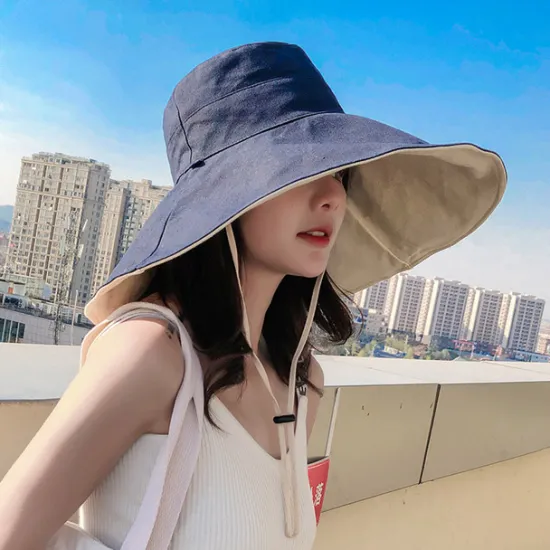 Clearance Sun Hat Hiking Hat Wide Brim Summer Outdoor Sunscreen Breathable Sweat wicking Hat 15cm double-sided khaki + beige 15cm double-sided red + beige 15cm double-sided red + black for Hunting Fishing Beach Women Hats