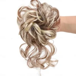 Sale synthetic bun wig messy long beard hair ring elastic hair bag wig ring fluffy hair ring ball head Women Accessories