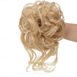 Sale synthetic bun wig messy long beard hair ring elastic hair bag wig ring fluffy hair ring ball head Women Accessories