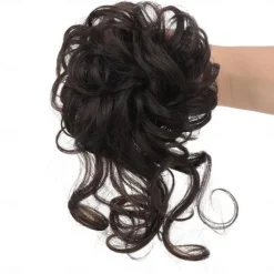 Sale synthetic bun wig messy long beard hair ring elastic hair bag wig ring fluffy hair ring ball head Women Accessories