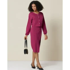 Best Tencel High Waist 2 Piece Skirt Set Women Skirts