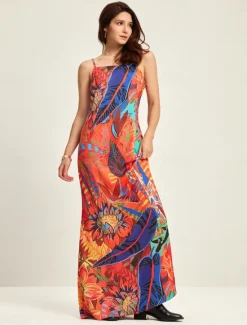 Sale Tropical Print Summer Fashion Vacation Maxi Dress Women Vacation Dresses|Casual Dress