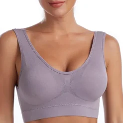 Best Underwear Women's Plus Size Deep U Comfortable Beauty Back Yoga Vest with Pads No Steel Ring Gathered Shock-proof Sports Bra Home Outfits Women Lingerie