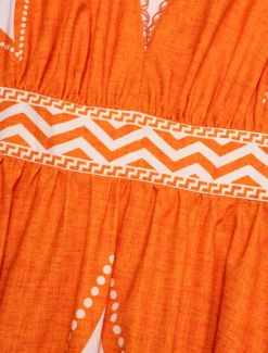 Hot V Neck Geometric Printing Bohemia Vacation Maxi Dress Women Casual Dress
