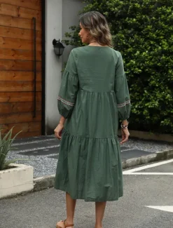 Discount Valentine's Day Women's Normal Midi Dress Casual Dress Long Sleeve Boho Dress A Line Dress Boho Dress Elegant Basic Casual Bishop Sleeve Formal Vacation Valentine's Day Loose Fit Floral Still Life Women Floral Dresses