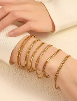 Outlet Vintage Style Totem Series Fashion Personalized Steel Bracelet Jewelry Golden / Golden 2 / Golden 3 For Holiday Women Accessories