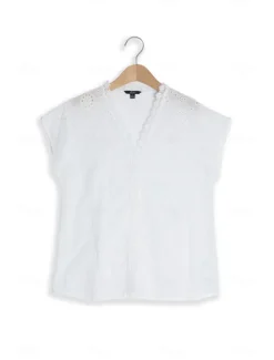 New Women's 100% Cotton Shirt Tunic Short Sleeve Crew Neck Summer Linen Like Women Shirts