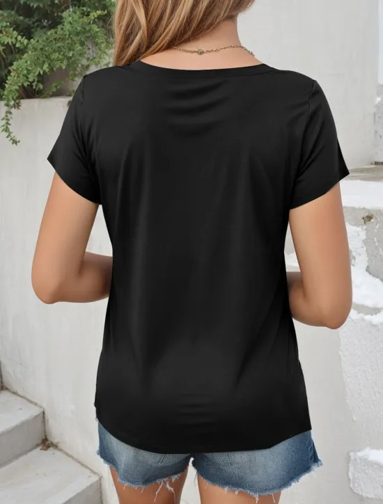 Discount Women's 100% Cotton T Shirt Tee Daily Stylish Casual Short Sleeve Summer Women T-Shirts