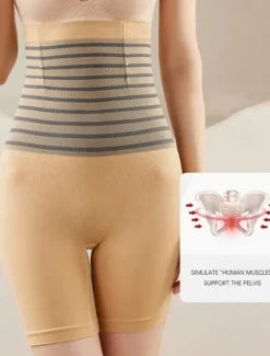 Women's High Waist Flat Panties Seamless Body Shaping Boxers Safety Shorts Slimming Underwear Home Outfits Women Shapewear