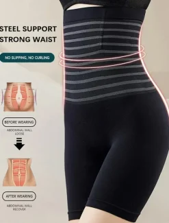 Women's High Waist Flat Panties Seamless Body Shaping Boxers Safety Shorts Slimming Underwear Home Outfits Women Shapewear