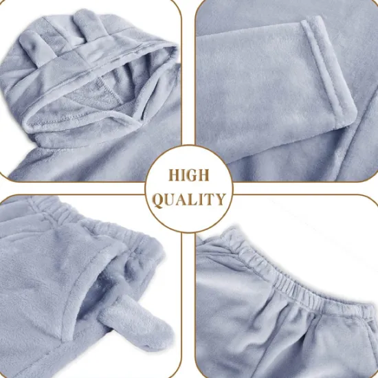 Women's Loungewear Sweatsuit Sets 2 Pieces Animal Cat Warm Plush Comfort Home Street Daily Fleece Hoodie Long Sleeve Hoodie Shorts Elastic Waist Fa Home Outfits Women Pajama-Setter