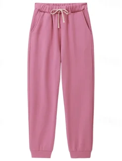Discount Women's 2 Pieces Sweatshirt Tracksuits Pants Sets Warm Daily Tracksuit Joggers Pants Trousers Long Sleeve Round Neck Letter Drawstring Print Casual Daily Pink Red Fall & Winter Regular Fit Women Hoodies & Sweatshirts|Two Piece Sets
