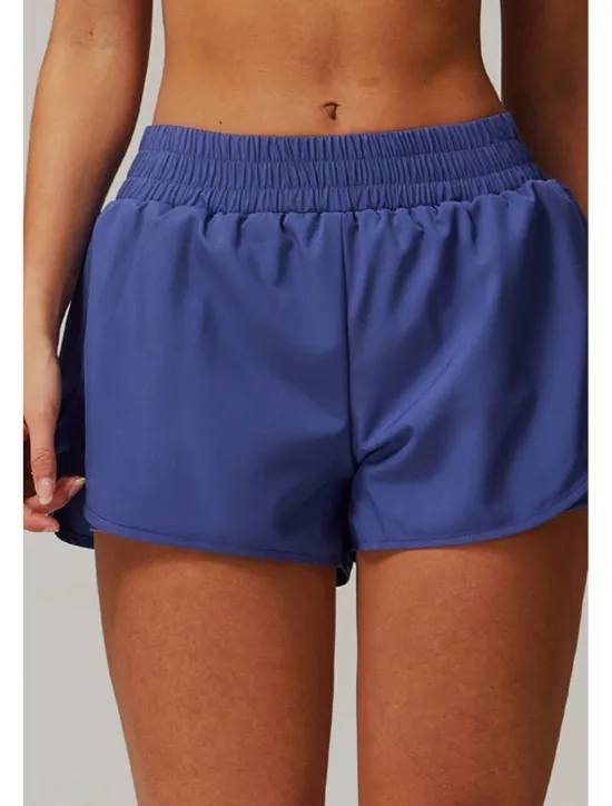 Outlet Women's Shorts Slacks Streetwear Casual Short Natural Plain Elastic Waist Comfy Breathable Outdoor Daily Wear Going out Black White Pink Dark Purple Summer Regular Fit Women Shorts