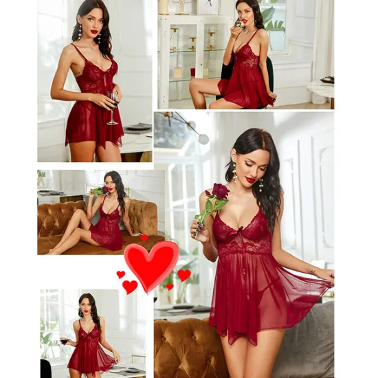 Women's Babydoll & Slips Sexy Lingerie Chemises & Negligees Floral Jacquard POLY Mesh Lace Belt Included Spring & Summer Fall & Winter Black Purple / Spandex / Bow Home Outfits Women Lingerie